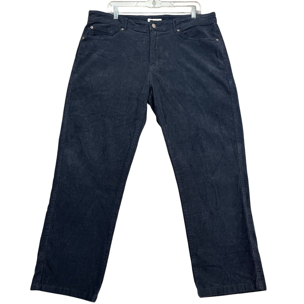 Peter Millar Mens Corduroy Pants 36x27 Navy Blue Classic Fit Casual Trousers